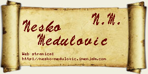Neško Medulović vizit kartica